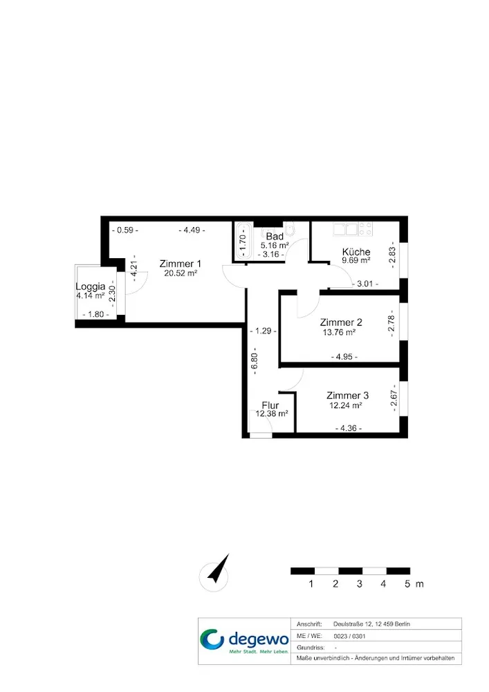 3 Zimmer Wohnung mit 75 m² in Berlin – Bild 12
