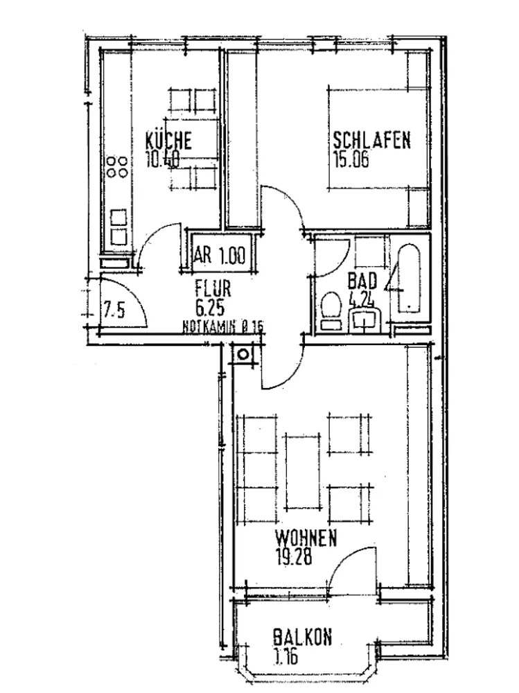 2 Zimmer Wohnung mit 57 m² in Fürth – Bild 2