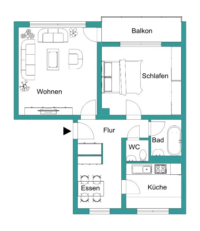 2 Zimmer Wohnung mit 58 m² in Marburg – Bild 5