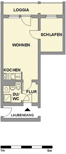 2 Zimmer Wohnung mit 37 m² in Chemnitz – Bild 3