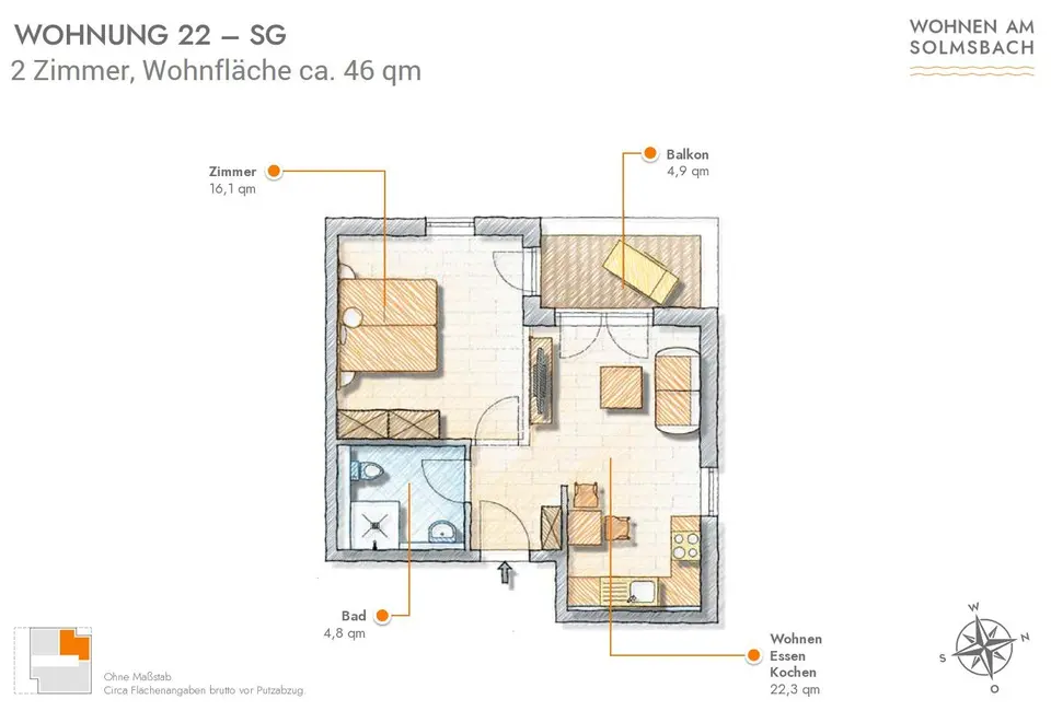 2 Zimmer Wohnung mit 57 m² in Wetzlar – Bild 5