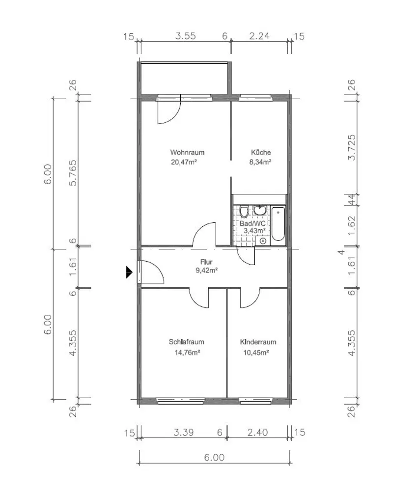 1 Zimmer Wohnung mit 32 m² in Gera – Bild 7