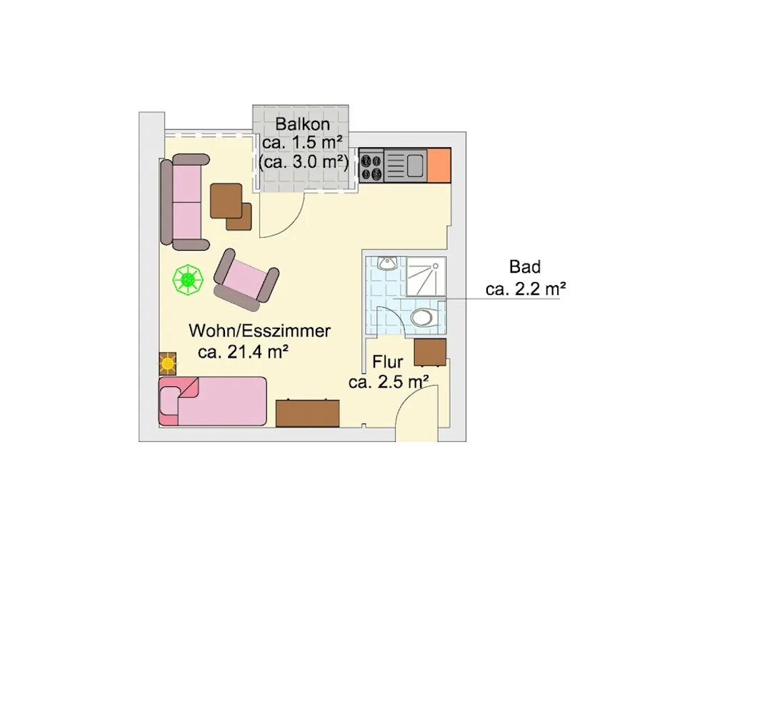 1 Zimmer Wohnung mit 28 m² in Lüneburg – Bild 8