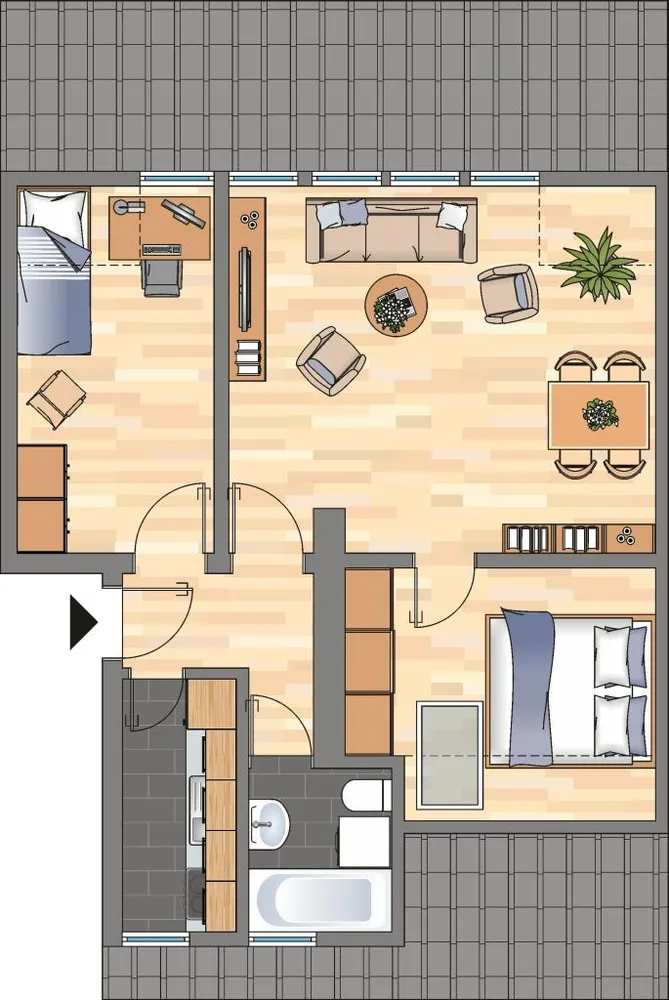 3 Zimmer Wohnung mit 46 m² in Bremerhaven – Bild 3