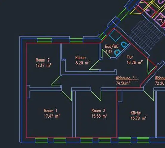 3 Zimmer Wohnung mit 75 m² in Hannover – Bild 1