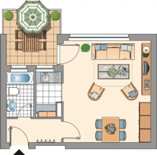 1 Zimmer Wohnung mit 31 m² in Bonn – Bild 2