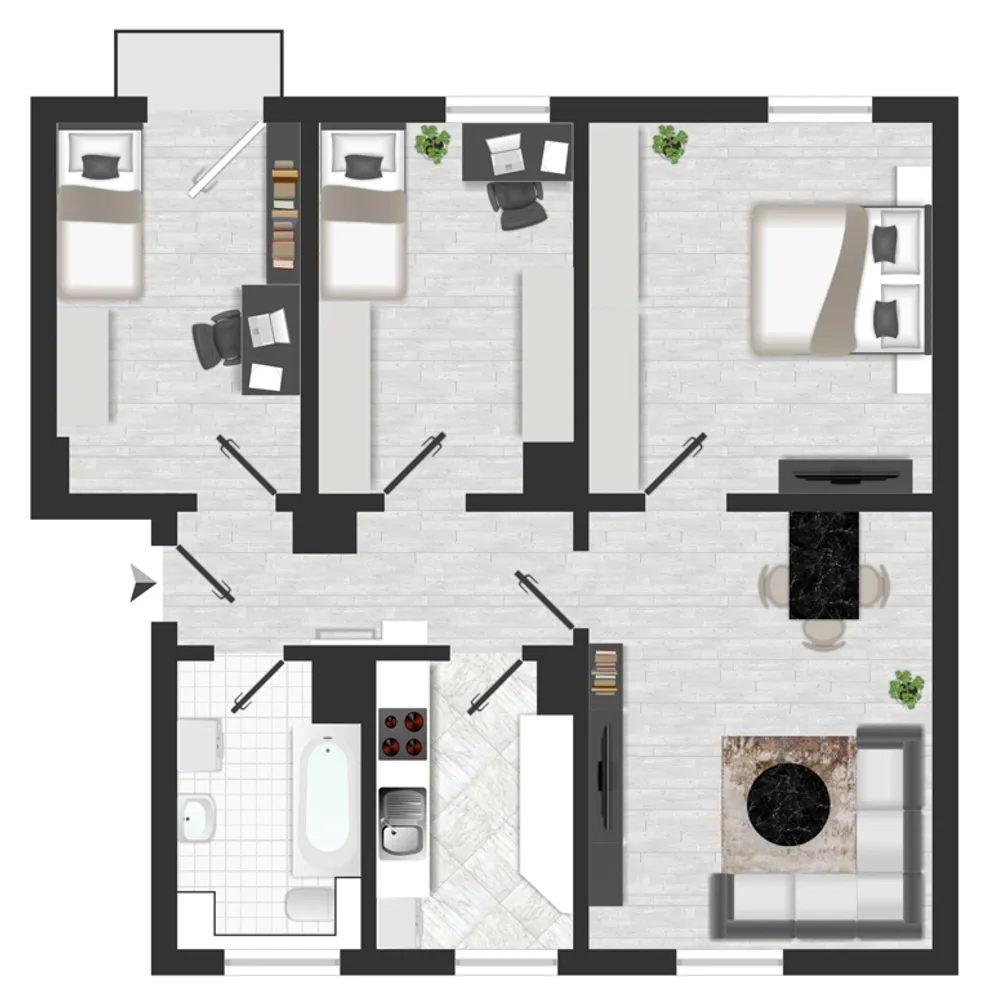 4 Zimmer Wohnung mit 59 m² in Dresden – Bild 5