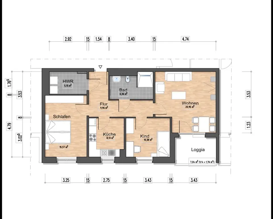 3 Zimmer Wohnung mit 78 m² in Wolfsburg – Bild 10