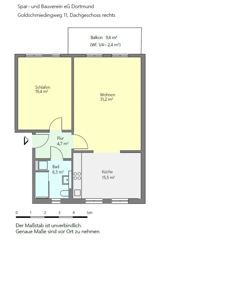 2 Zimmer Wohnung mit 80 m² in Dortmund – Bild 5