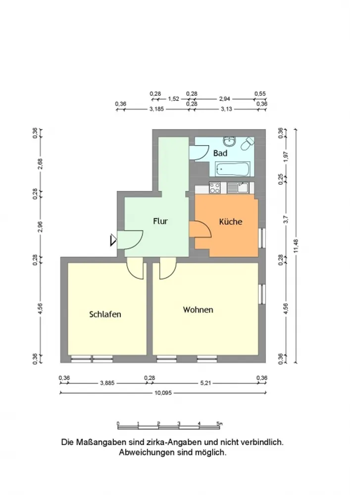 2 Zimmer Wohnung mit 69 m² in Merseburg – Bild 2
