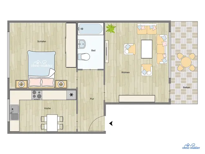 2 Zimmer Wohnung mit 54 m² in Mönchengladbach – Bild 12