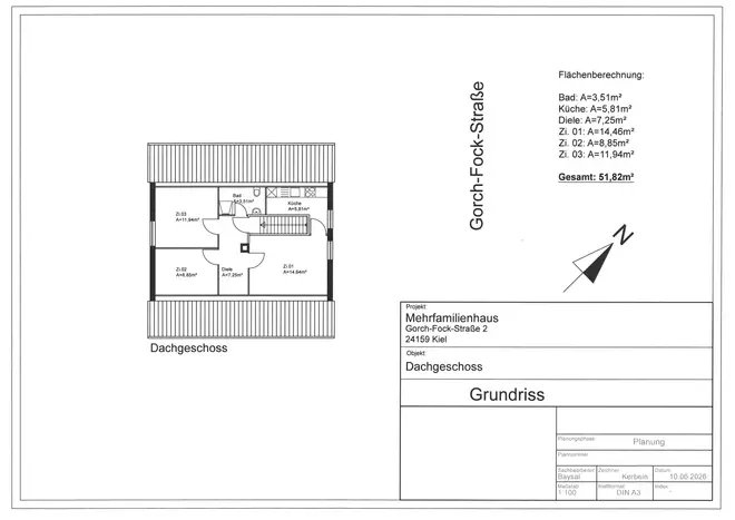 3 Zimmer Wohnung mit 52 m² in Kiel – Bild 5
