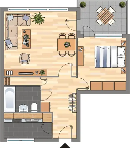 2 Zimmer Wohnung mit 55 m² in Krefeld – Bild 2