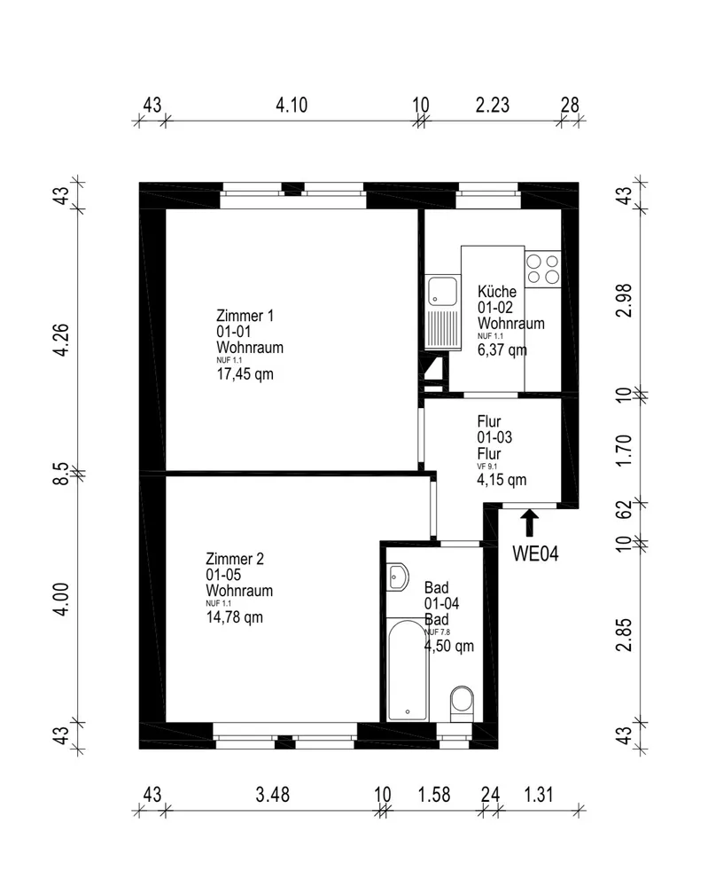 2 Zimmer Wohnung mit 55 m² in Heilbronn – Bild 7