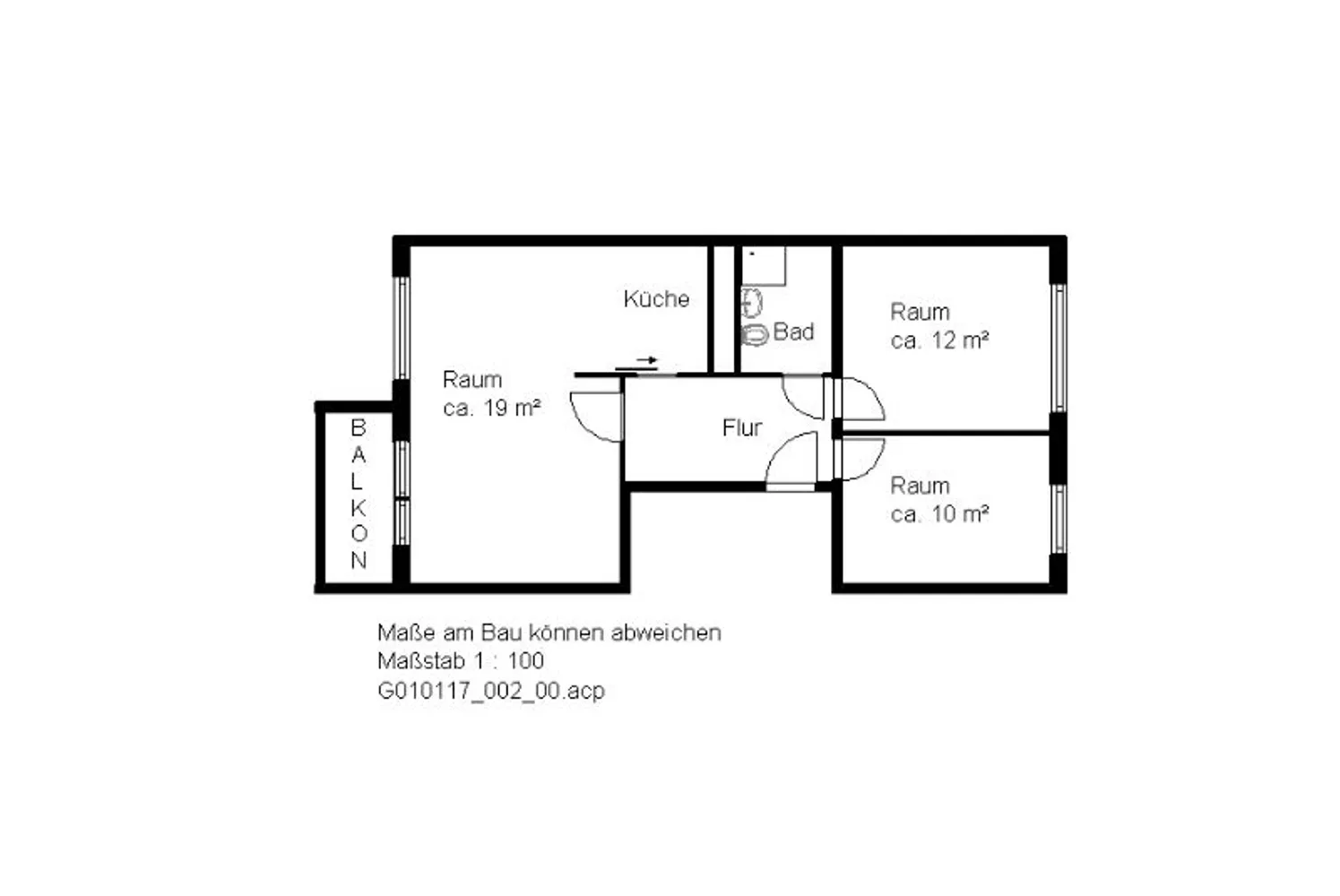 3 Zimmer Wohnung mit 56 m² in Halle (Saale) – Bild 4