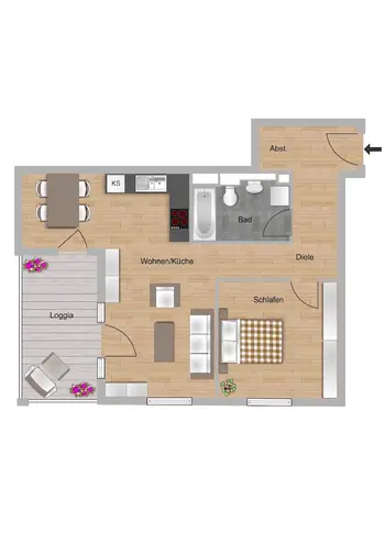 2 Zimmer Wohnung mit 64 m² in Darmstadt – Bild 5