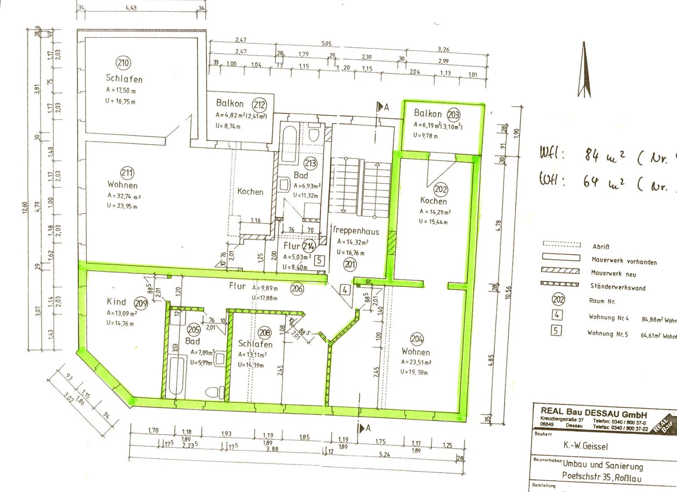 3 Zimmer Wohnung mit 84 m² in Dessau-Roßlau – Bild 2