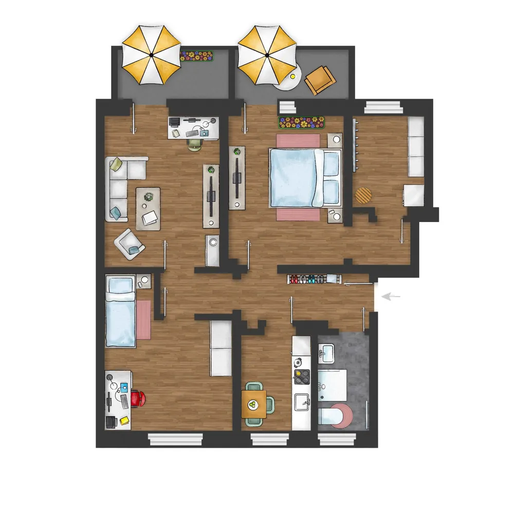 3 Zimmer Wohnung mit 74 m² in Plauen – Bild 2