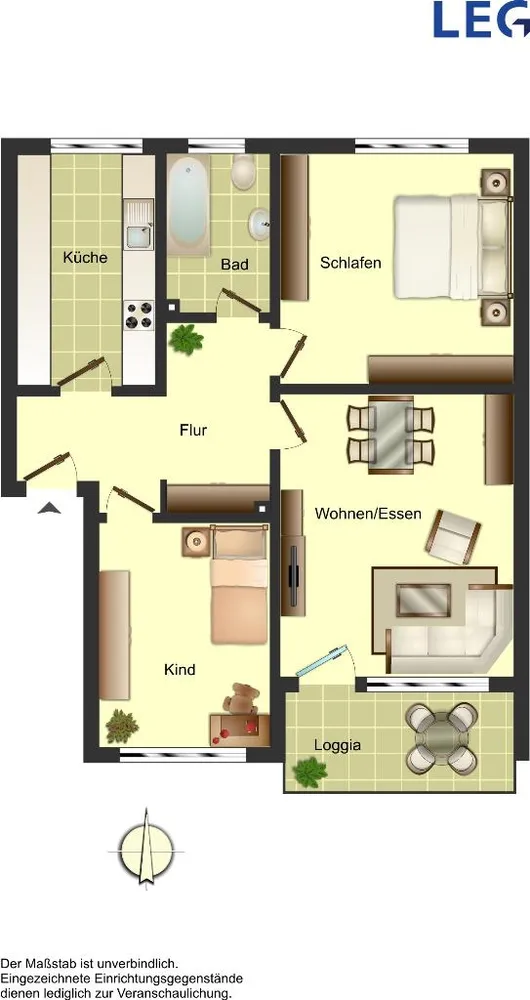 3 Zimmer Wohnung mit 73 m² in Osnabrück – Bild 2