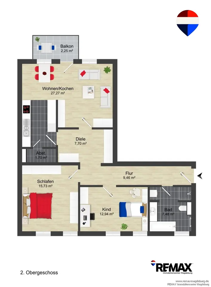 3 Zimmer Wohnung mit 85 m² in Magdeburg – Bild 7