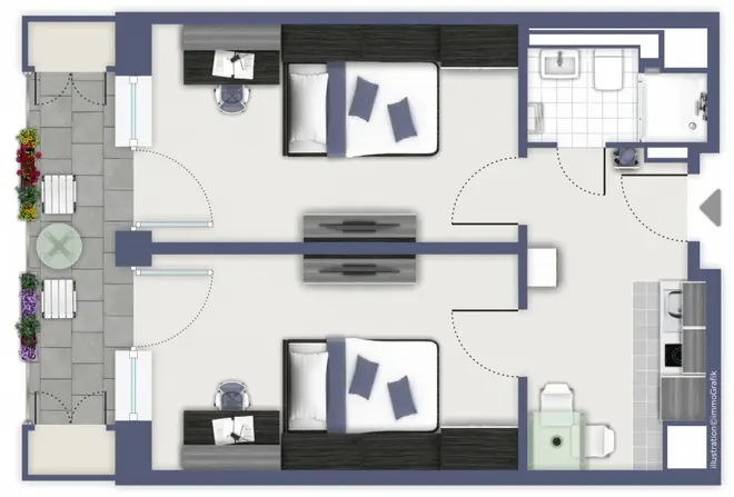 1 Zimmer Wohnung mit 21 m² in Mannheim – Bild 11