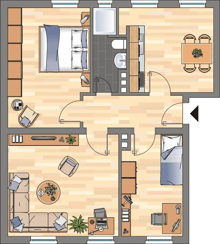 4 Zimmer Wohnung mit 59 m² in Wilhelmshaven – Bild 9