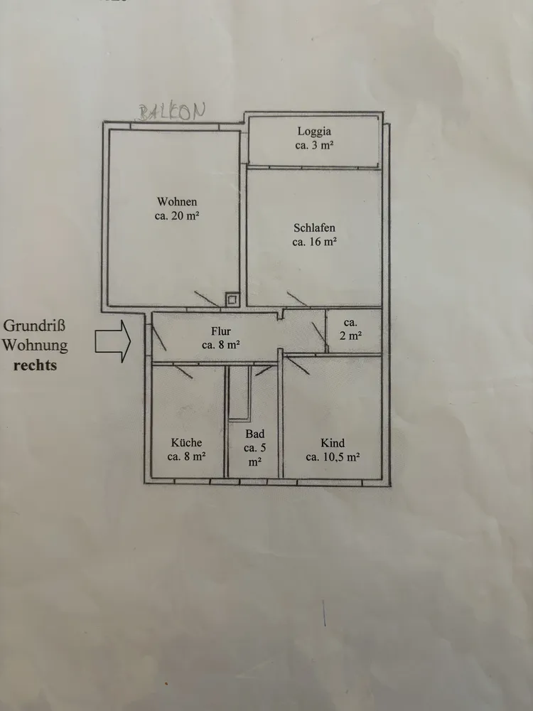 3 Zimmer Wohnung mit 78 m² in Kiel – Bild 1