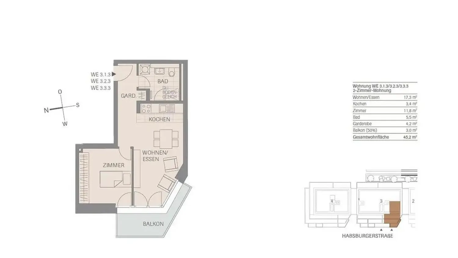 2 Zimmer Wohnung mit 45 m² in Freiburg im Breisgau – Bild 6