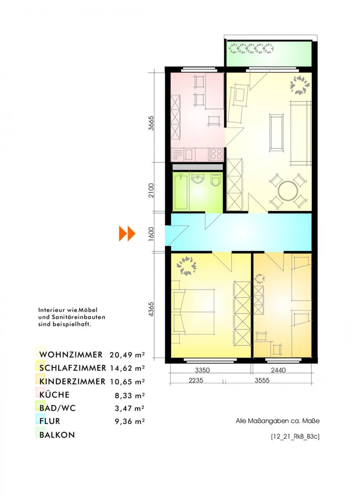 3 Zimmer Wohnung mit 69 m² in Leipzig – Bild 2