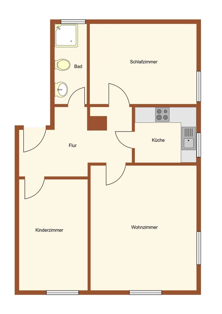 3 Zimmer Wohnung mit 54 m² in Ulm – Bild 5