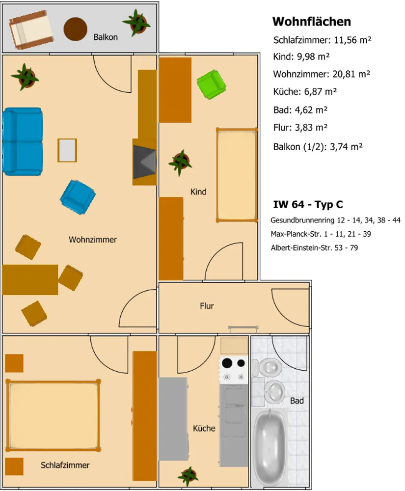 3 Zimmer Wohnung mit 60 m² in Bautzen – Bild 10