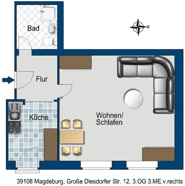 Studio mit 35 m² in Magdeburg – Bild 5