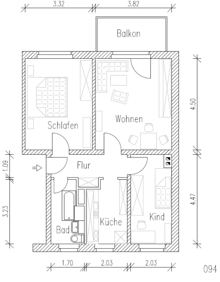 3 Zimmer Wohnung mit 59 m² in Eisenach – Bild 3