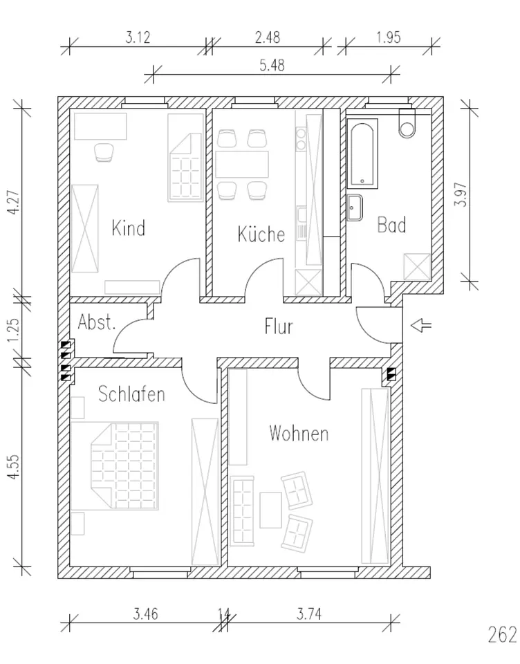 3 Zimmer Wohnung mit 59 m² in Eisenach – Bild 5