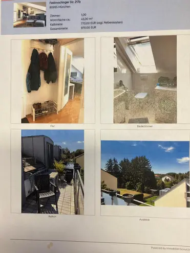 1 Zimmer Wohnung mit 45 m² in München – Bild 1