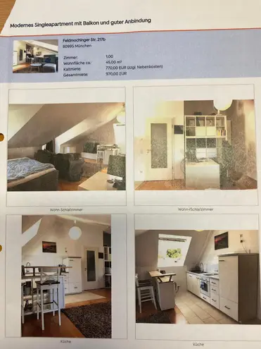 1 Zimmer Wohnung mit 45 m² in München – Bild 2