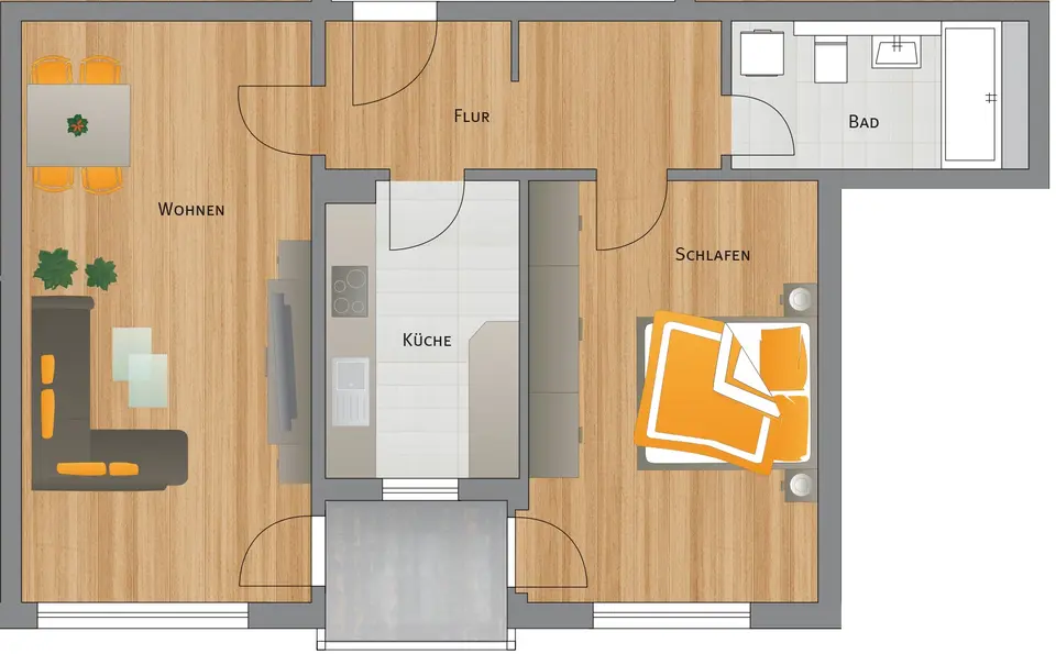 2 Zimmer Wohnung mit 66 m² in Leipzig – Bild 2