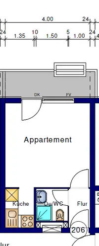 1 Zimmer Wohnung mit 25 m² in Saarbrücken – Bild 6