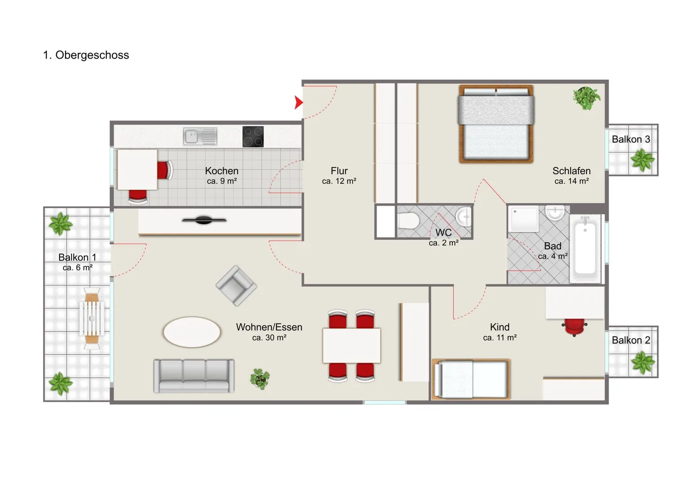 3 Zimmer Wohnung mit 89 m² in Dachau – Bild 8