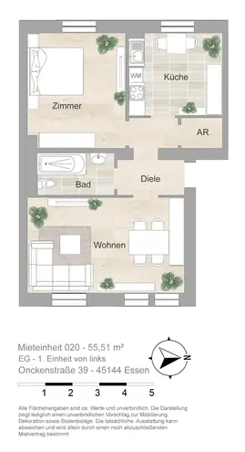 2 Zimmer Wohnung mit 56 m² in Essen – Bild 11