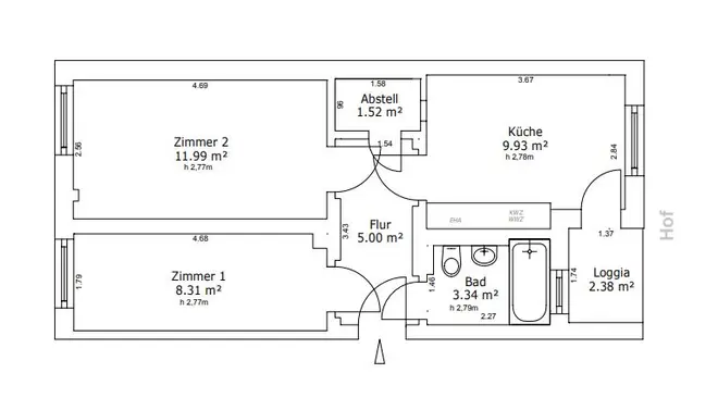 2 Zimmer Wohnung mit 44 m² in Dresden – Bild 5
