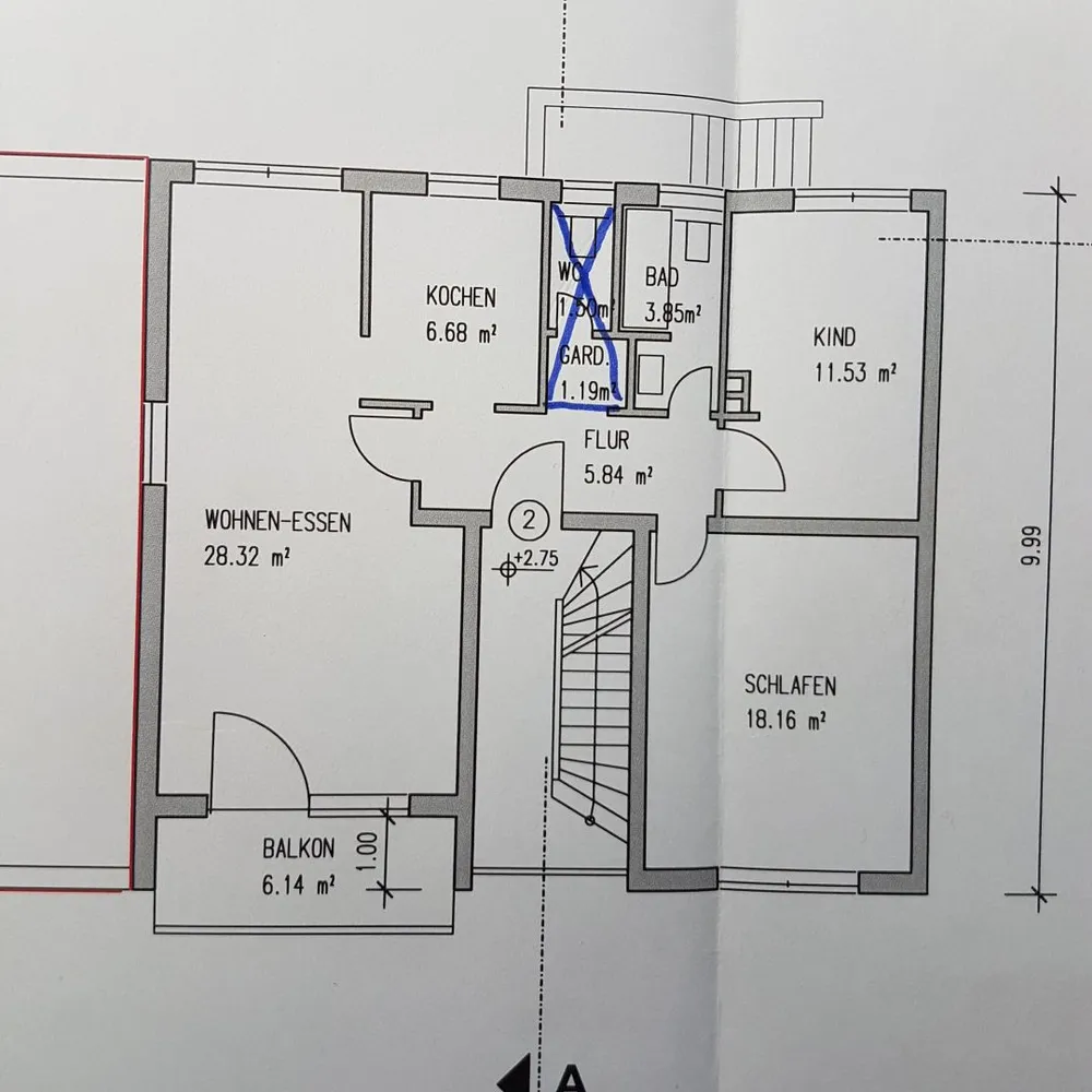 3 Zimmer Wohnung mit 85 m² in Mainz – Bild 2