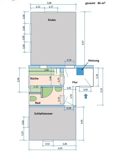 2 Zimmer Wohnung mit 46 m² in Bautzen – Bild 10