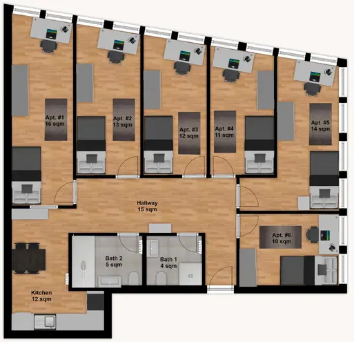 WG-Zimmer mit 10 m² in München – Bild 2