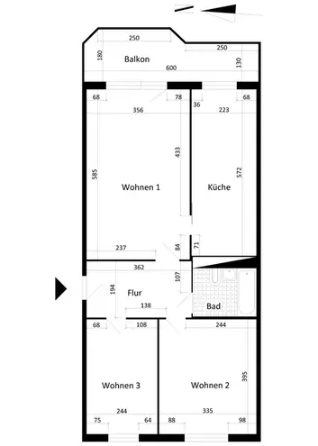 3 Zimmer Wohnung mit 71 m² in Magdeburg – Bild 2