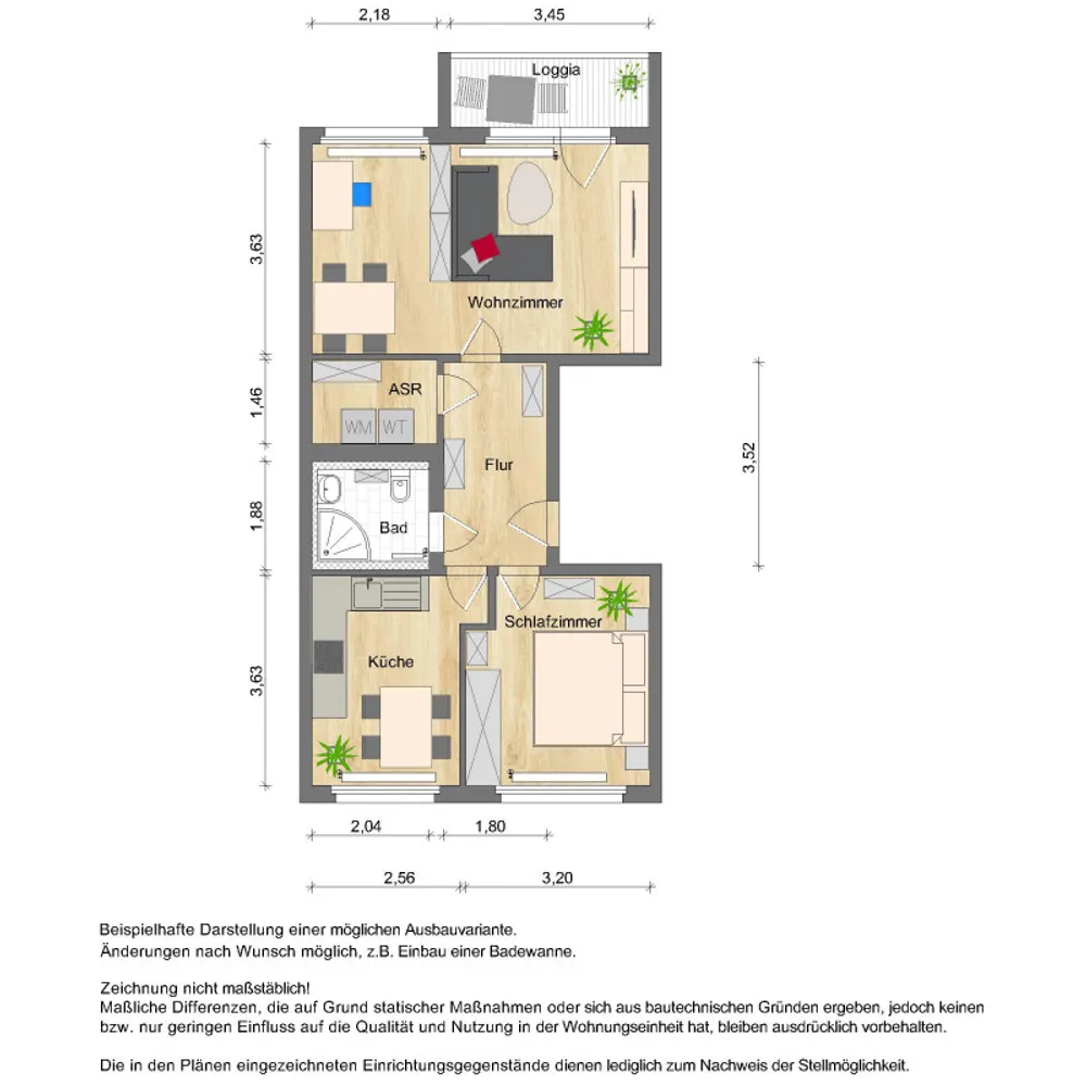 2 Zimmer Wohnung mit 58 m² in Zwickau – Bild 3