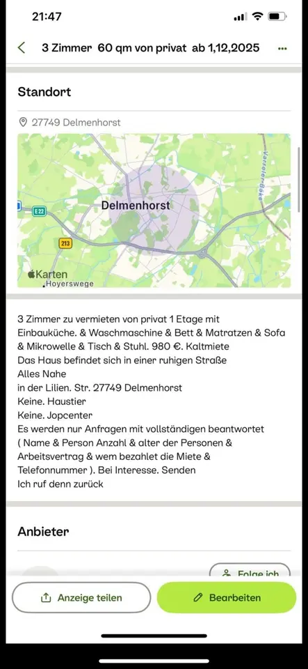 3 Zimmer Wohnung mit 60 m² in Delmenhorst – Bild 9