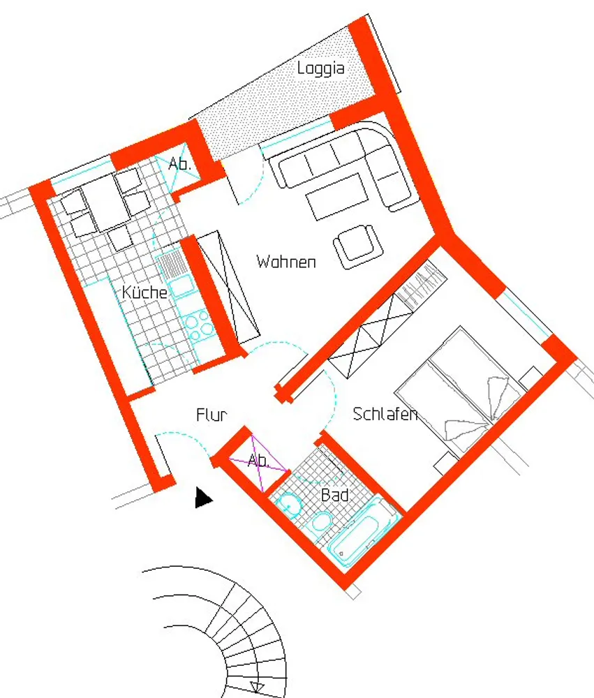 2 Zimmer Wohnung mit 55 m² in Bielefeld – Bild 2