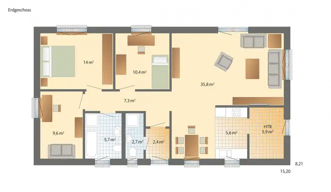 4 Zimmer Haus mit 100 m² in Leverkusen – Bild 3