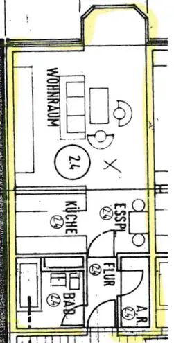1 Zimmer Wohnung mit 46 m² in Mannheim – Bild 2